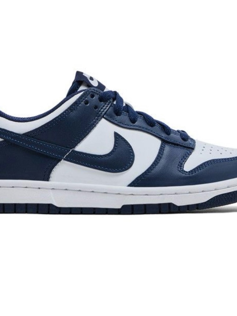 Nike Low-Top Leather Sneakers in White and Navy - Picture 5 of 5